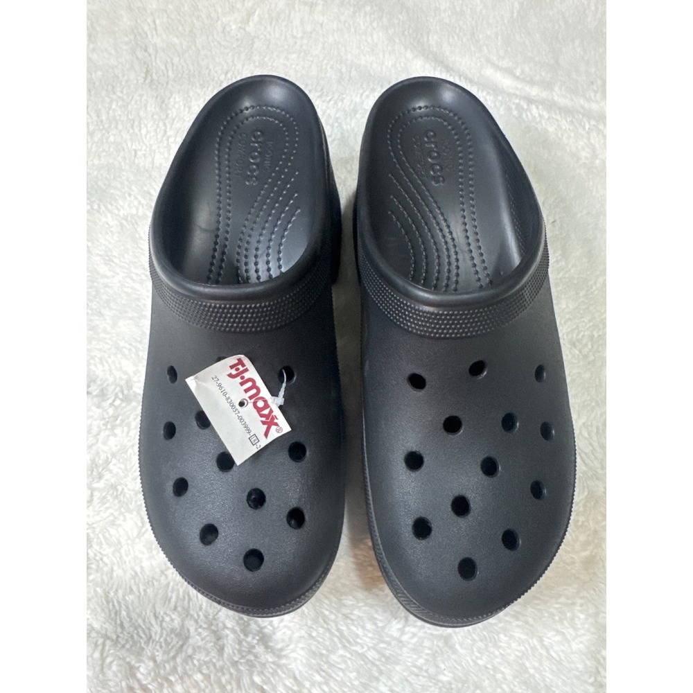 Crocs Siren Clog Men Size 12 Black Like New Platform High Heel Shoes